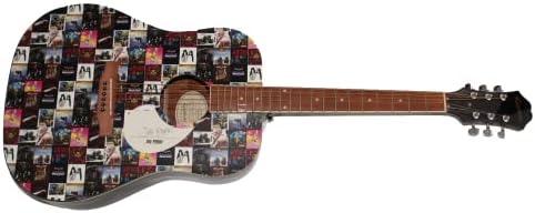 Joe Perry assinou o autógrafo em tamanho real personalizado único de um tipo 1/1 Gibson Epiphone Guitar