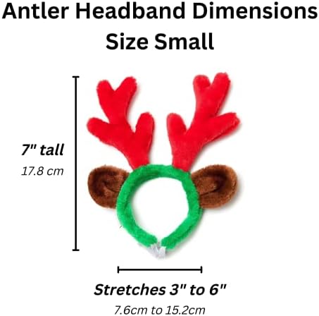 Midlee Christmas Reindeer Small Dog Antlers