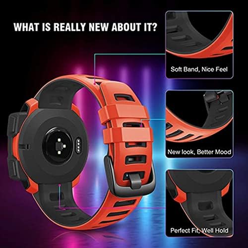 Puryn Silicone Watch Bands Straps for Garmin Instinct Smart Watch Relógio 22mm Substituição Pulseira de pulseira