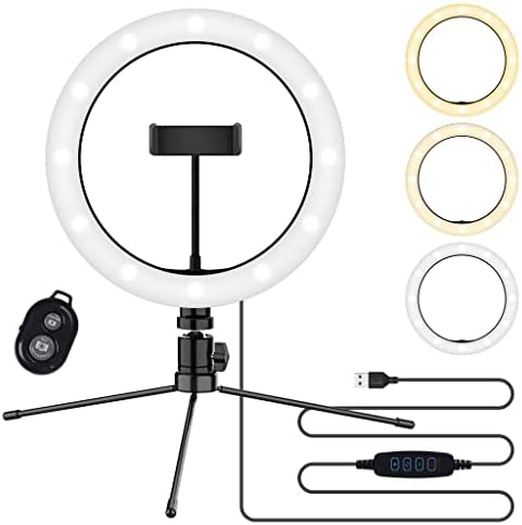 Bright selfie anel Tri-Color Light Compatível com seu Xolo One 10 polegadas com remoto para transmissão