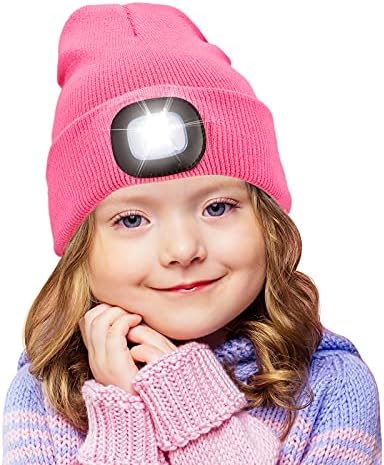 Ocatoma Gifts for Kids Boys Girls Unisex Feanie com luz LED LED USB FARECLATELE