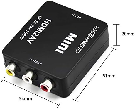 HDSUNWSTD HDMI para RCA 1080P HDMI para AD 3RCA CVBS Composite Video Audio Adapter de suporte PAL/NTSC com USB