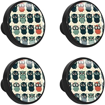 Conjunto de 4 alças puxa botões de desenho animado de urso de bebê