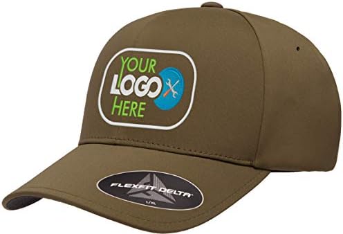 Seu logotipo bordado no FlexFit Delta Premium Cap Pressless Lightweight Hat