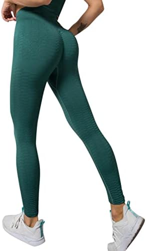 Perneiras de cintura alta para mulheres Controle de barriga de ioga Opacão esticar calças de compressão