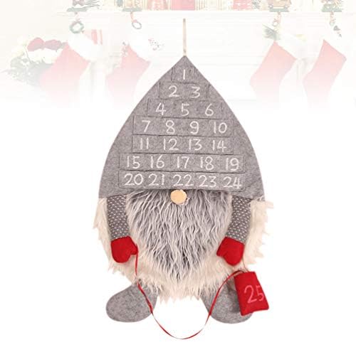 Happyyami Christmas Decor Countdown Calendário Calendário de Natal Calendário de advento Natal Santa Gnome Decoração
