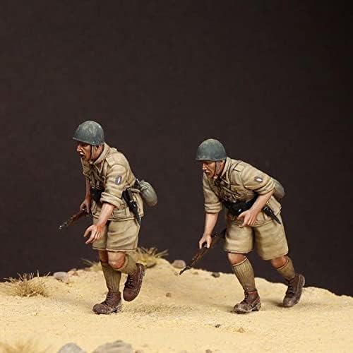 1/35 Resina Figura Soldado Modelo da Segunda Guerra Mundial Soldado da África do Norte Kit em