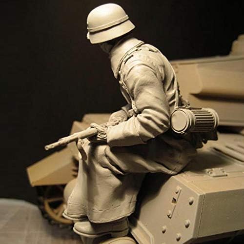 Risjc 1/16 Modelo de caractere de soldado de resina, Soldado de tanque blindado da Segunda Guerra