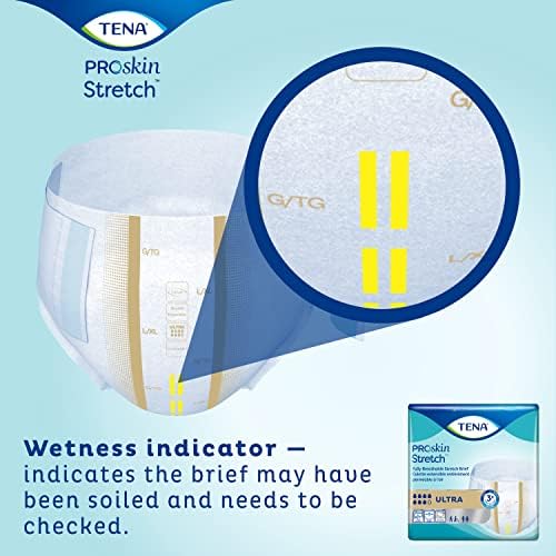 TENA Proskin ™ Stretch Ultra Incontiny Brief, absorção pesada, unissex, 2x-large,