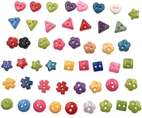 6mm 100pcs Mini botões de cor e estilo misturados para botões de pano de boneca artesanais artesanais
