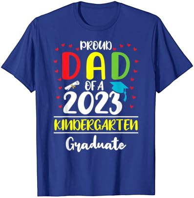 Pai orgulhoso de uma turma de uma camiseta de pós-graduação de 2023 jardim de infância