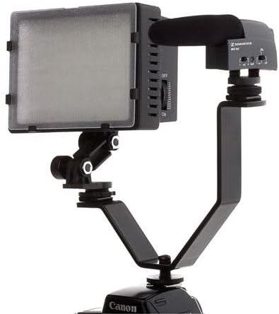 Polaroid V - Câmera dupla em forma e suporte de câmera de câmera com 2 montagens de sapatos padrão