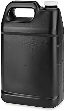 1 galão HDPE Developer Storage Storage Jug, preto, estilo F, Cap incluído