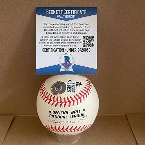 Gregg Jefferies Mets/Phillies assinou o vintage n.l. Baseball Beckett BA26050