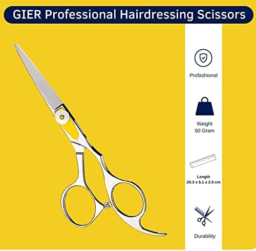 Tressa de cabeleireiro profissional Gier Scissors 6.5 Japonês nítidos J2 Scissor de cabelo em aço inoxidável