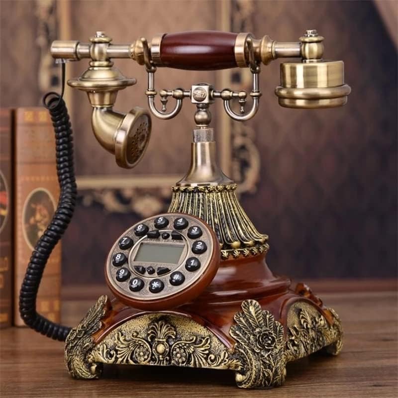 Gretd Antique Telefone fixo Moda vintage telefone telefone azul Backlight+HandsFree+ID do chamador
