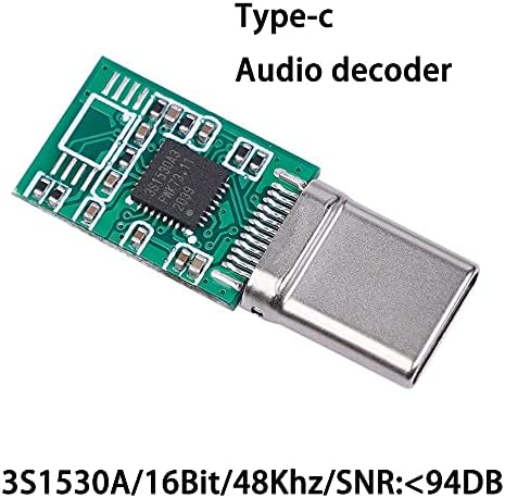Shevan tipo C 16bit de 16 bits para fone de ouvido Adaptador sem perda de perda de som Decodificação DAC Card