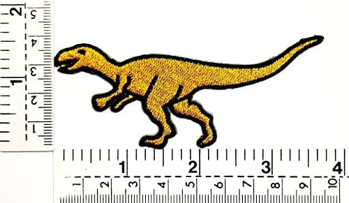 Hho Patch Conjunto de 3 peças. Adesivos amarelos de dinossauros T-Rex desenho animado Kids Appliques Patches
