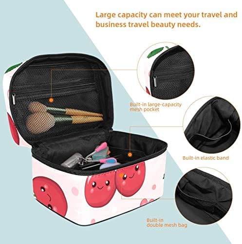 Cherry Pink Travel Makeup Bag Cosmetic Case Organizer Storage Bolsa de saco de maquiagem