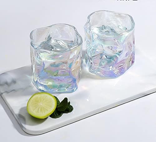 NA Glass Bar Whisky Transparent Beer Glass Glass Water Glass Soot * 2 âmbar * 2 Azul de gelo * 2
