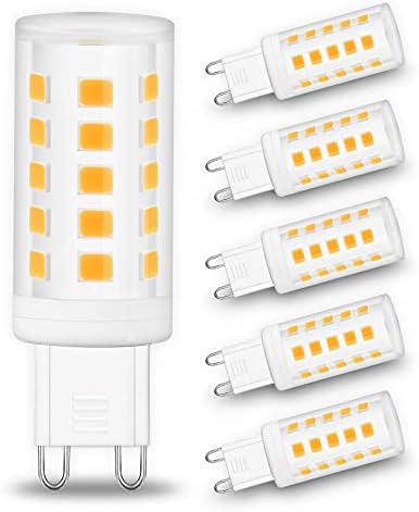 Golspark 12 pacote g9 lâmpada LED 3000k Branco macio 6 e 6000k Light 6 pacote, base B-pin, não-dimmível