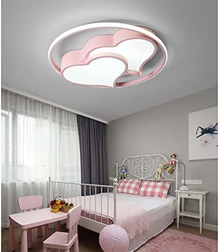 MGJXTWG Lâmpadas de teto do formato do coração rosa para meninas iluminação de quarto mulheres quarto