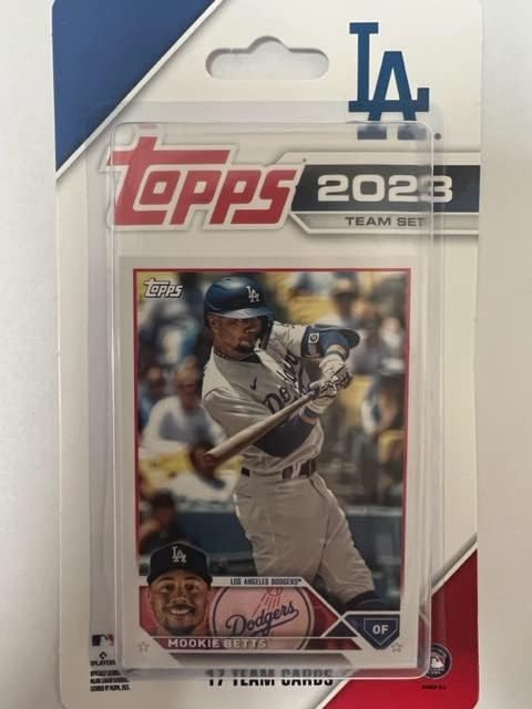 2023 TOPPS MLB Baseball Los Angeles Dodgers Complete Factory Team Set - 17 cartões de negociação
