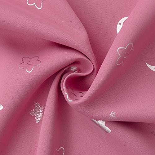 Cortinas de blecaute rosa de bgema para garotas quarto, cortinas de garotas