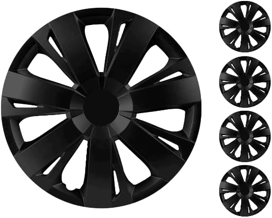 Conjunto de copri de tampa de 4 rodas de 15 polegadas preto cuba preta encaixa a Toyota Camry