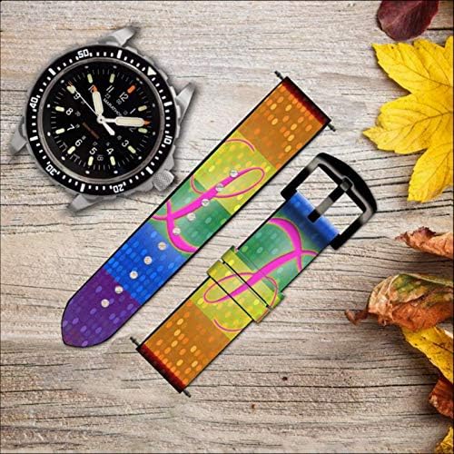 CA0495 Rainbow LGBT Lesbian Flag Orgulho Couro Smart Smart Watch Band Strap for Wristwatch Smartwatch