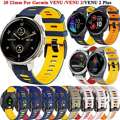 XJIM 20 22mm Watch Band for Garmin Venu 2 Sport Purmand Forerunner 645 245 55 158 Vivoativo 3 4 pulseira de