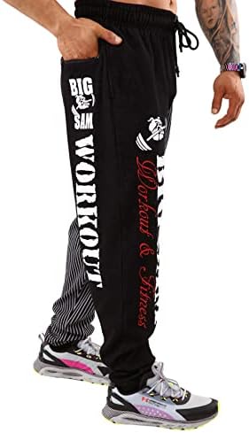 Big Sam Sportswear Company Men's Sweatpante com bolsos, treino de musculação masculina Comfort Design Design