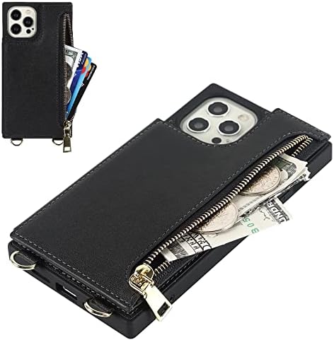 Jaorty Crossbody Cartet Case para iPhone 12 Pro/iPhone 12 com porta de caça -níqueis, iPhone 12 Magnetic Flip