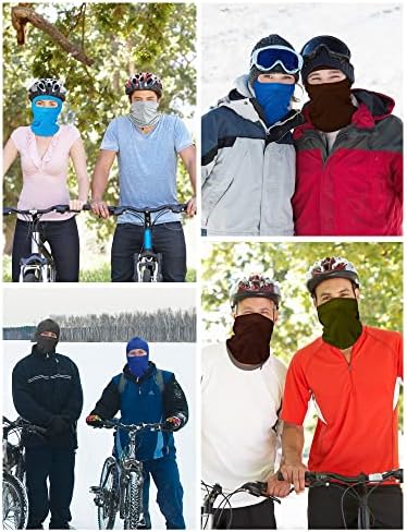 Máscara de esqui de 18 PCs para homens de máscara facial completa Balaclava Hood máscara amassada