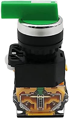 Lyvi 22mm seletor botão rotativo trava momentânea 2NO 1NO1NC 2 3 Posição DPST 10A 400V Power Switch On/Off