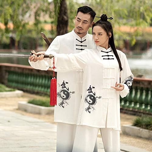 Ksua unissex tai chi uniforme artes marciais uniforme estilo chinês tradicional para exercitar qi gong kung fu wung