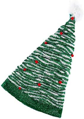 Chapéus de árvore de Natal AMOSFUN Santa Pom pom pom chapéu de natal elf cosplay figuswarwarwarwarwart fotphe de festa de natal para férias de inverno