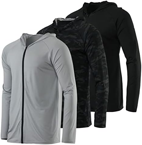 3 pacote: manga comprida de ajuste seco masculino com capuz e jaqueta atlética- jaqueta de corrida atlética