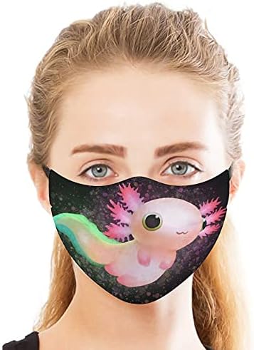 Mascas de face ajustáveis ​​de 2 peças axolotl com 4 filtros ajustáveis. Máscaras de capa da boca