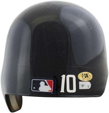Braves Chipper Jones assinou 8/6/2010 Game usado capacete de rebatidas RPM - MLB Game Usado Capacetes