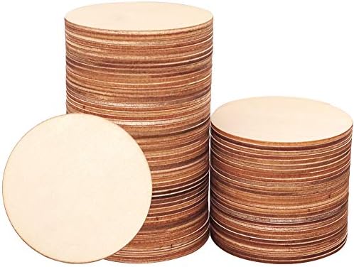 80pcs círculos de madeira inacabados de madeira inacabada de 3 polegadas para artesanato para montanhas