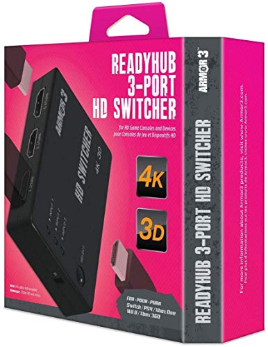 Armor3 ReadyHub Switcher HD de 3 portas para consoles e dispositivos de jogo em HD