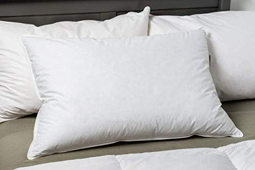 Travesseiro de lyocell com núcleo de penas e penas - suporte macio a médio para dormentes de costas, laterais e