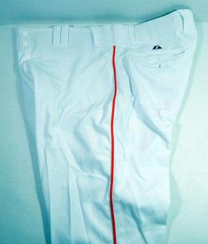 2015 Miami Marlins Chuck Hernandez 55 Game usou calças brancas 39-41-33 627-Jogo usado calças MLB usadas