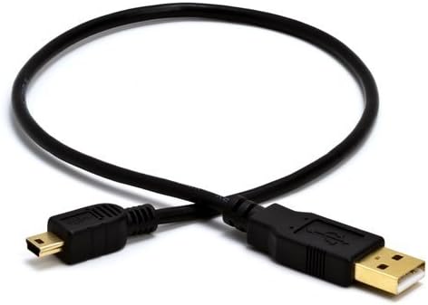 Cabo masculino / mini-b de USB, 5 pinos, preto, 1 ft