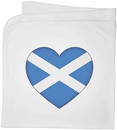 Azeeda 'Scotland Flag Love Heart Cotton Baby Bobet/xale