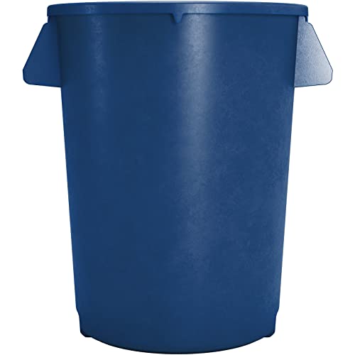 Carlisle FoodService Products Bronco Azul 32 galão de lixo de lixo de lixo redondo - 84103214 - pacote de