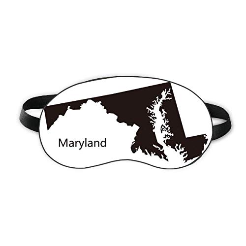 Maryland America EUA mapa esboço do sono escudo macio noturno capa de sombra