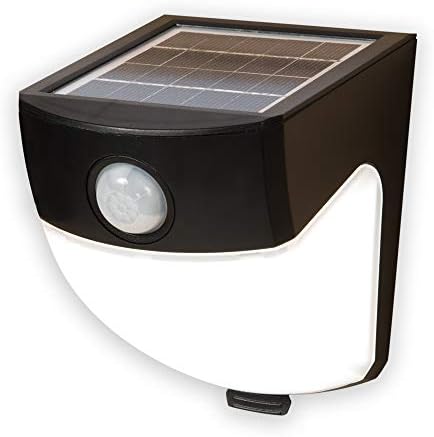 Luz LED externa solar halo - Sensor de movimento - Luz de cunha de inundação e segurança - Cobertura de 120 graus