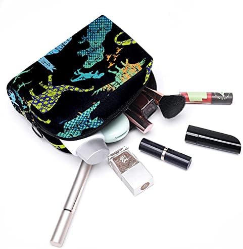 Bolsa de viagem cosmética Dinosaurblack Artist Storage Bag Zipper Pouch Travel Organizador cosmético para mulheres